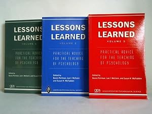 Seller image for Lessons Learned. Practical Advice for the Teaching of Psychology, Volume 1, 2 and 3. Zusammen 3 Bnde for sale by Celler Versandantiquariat