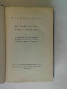 Bild des Verkufers fr Das Heptameron. Die Erzhlungen der Knigin von Navarra zum Verkauf von Celler Versandantiquariat