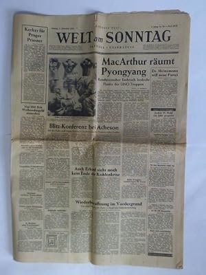 Seller image for Ausgabe West - 3. Jahrgang, Nr. 49, Sonntag, 3. Dezember 1950: MacArthur rumt Pyongyang. Rotchinesischer Einbruch bedroht Flanke der UNO-Truppe for sale by Celler Versandantiquariat