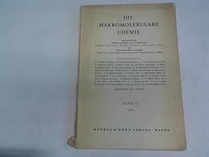 Seller image for Die makromolekulare Chemie, Band 75 for sale by Celler Versandantiquariat