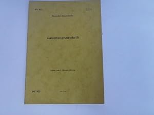 Gasleitungsvorschrift. DV 925. Gültig vom 1. Oktober 1964 an