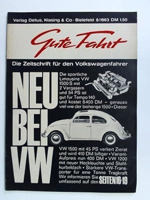 Image du vendeur pour Die Zeitschrift fr den Volkswagenfahrer - Jahrgang 1963; Heft 8 mis en vente par Celler Versandantiquariat