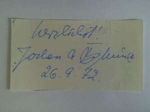 Image du vendeur pour Original Autogramm auf Papierausschnitt mis en vente par Celler Versandantiquariat