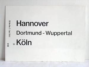 Bild des Verkufers fr Hannover, Dortmund - Wuppertal, Kln / Kln, Wuppertal - Hamm, Mnster - Bremen, Hamburg zum Verkauf von Celler Versandantiquariat