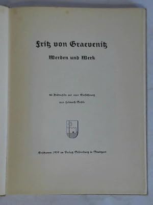 Seller image for Fritz von Graevenitz - Werden und Werk for sale by Celler Versandantiquariat