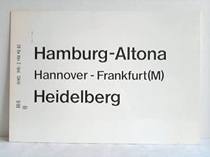 Imagen del vendedor de Hamburg-Altona, Hannover - Frankfurt (M), Heidelberg / Krefeld, Essen - Recklinghausen, Mnster - Bremen, Hamburg-Altona a la venta por Celler Versandantiquariat