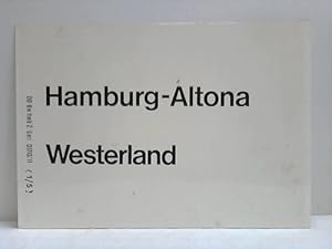 Imagen del vendedor de Hamburg-Altona - Westerland / Westerland - Hamburg-Altona a la venta por Celler Versandantiquariat