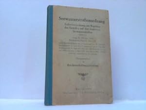 Imagen del vendedor de Seewasserstraenordnung. Polizeiverordnung zur Regelung des Verkehrs auf den deutschen Seewasserstraen vom 31. 10. 1933 a la venta por Celler Versandantiquariat