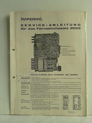 Image du vendeur pour Service-Anleitung fr das Fernsehchassis 2023 mis en vente par Celler Versandantiquariat