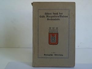 Imagen del vendedor de Fhrer durch das Stdt. Morgenstern-Museum Geestermnde. I. Teil Geologische Abteilung a la venta por Celler Versandantiquariat