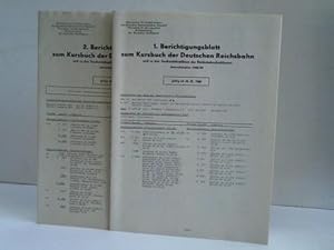 Seller image for Berichtigungsblatt 1 und 2 zum Kursbuch der Deutschen Reichsbahn. 2 Hefte for sale by Celler Versandantiquariat