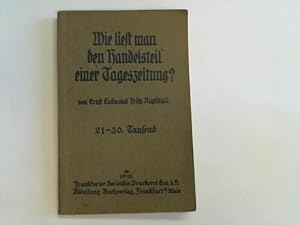 Seller image for Wie liest man den Handelsteil einer Tageszeitung for sale by Celler Versandantiquariat