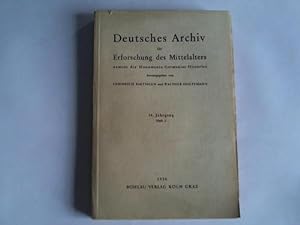 Seller image for Deutsches Archiv fr Erforschung des Mittelalters namens der Monumenta Germaniae Historica, 14. Jahrgang, Heft 2 for sale by Celler Versandantiquariat