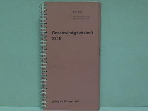 Geschwindigkeitsheft 2315 gültig ab 28. Mai 1995