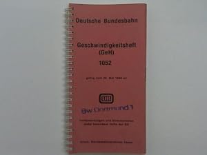 Geschwindigkeitsheft 1052 gültig ab 28. Mai 1988