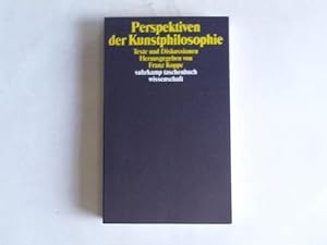 Bild des Verkufers fr Perspektiven der Kunstphilosophie. Texte und Diskussionen zum Verkauf von Celler Versandantiquariat
