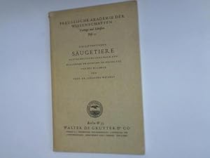 Seller image for Die alttertiren Sugetiere Mitteldeutschlands nach den Hallenser Grabungen im Geiseltal und bei Walbeck for sale by Celler Versandantiquariat