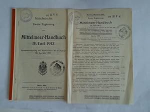 Seller image for Erste und Zweite Ergnzung zum Mittelmeer-Handbuch IV. Teil 1912 for sale by Celler Versandantiquariat