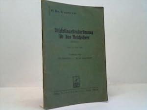 Immagine del venditore per Disziplinnarstrafordnung fr das Reichsheer venduto da Celler Versandantiquariat