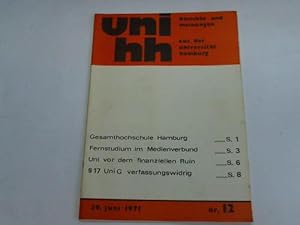 Uni hh. Berichte und Meinungen aus der Universität Hamburg. 29. Juni 1971, Nr. 12