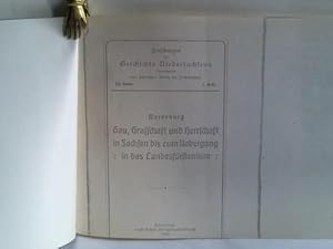 Image du vendeur pour Werneburg Gau, Graffschaft und Herrschaft in Sachsen bis zum Uebergang in das Landesfrstentum mis en vente par Celler Versandantiquariat