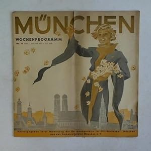 Bild des Verkufers fr Mnchen Wochenprogramm Nr. 14 vom 7. Juli 1940 mit 13. Juli 1940 zum Verkauf von Celler Versandantiquariat