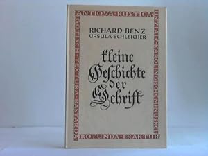 Seller image for Kleine Geschichte der Schrift als Schreibbchlein schner Schriften for sale by Celler Versandantiquariat
