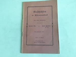 Seller image for Geschichten in Altersmundart. Aus dem Hauslehrer herausgegeben for sale by Celler Versandantiquariat
