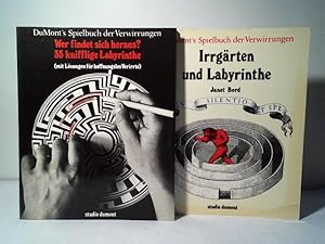 Bild des Verkufers fr DuMont's Spielbuch der Verwirrungen: Wer findet sich heraus? 35 knifflige Labyrinthe (mit Lsungen fr hoffnungslos Verirrte)/ Irrgrten und Labyrinthe. 2 Bnde zum Verkauf von Celler Versandantiquariat