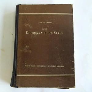 Bild des Verkufers fr Petit Dictionnaire de style zum Verkauf von Celler Versandantiquariat