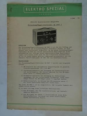 Bild des Verkufers fr Philips Elektronische Megerte: Fernsehempfnger-Prfsender GM 2887 C (E Me - TB1) zum Verkauf von Celler Versandantiquariat