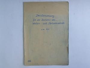 Immagine del venditore per Dienstanweisung fr die Beamten des Weichen- und Stellwerkdienstes. Gltig vom 1. Mai 1943 an venduto da Celler Versandantiquariat