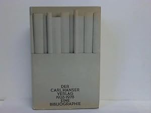 Seller image for Der Carl Hanser Verlag 1928-1978. Eine Bibliographie for sale by Celler Versandantiquariat