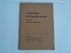 Imagen del vendedor de Verzeichnis der Sportgewsser des DAV im Bezirk Magdeburg a la venta por Celler Versandantiquariat