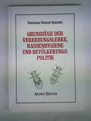 Seller image for Grundzge der Vererbungslehre, Rassenhygiene und Bevlkerungspolitik for sale by Celler Versandantiquariat