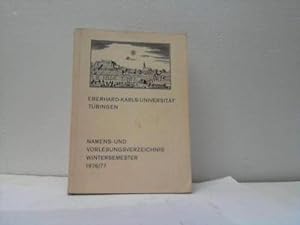 Namens- und Vorlesungsverzeichnis Wintersemester 1976/77