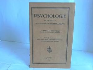 Seller image for Psychologie in Umrissen auf Grundlage der Erfahrung for sale by Celler Versandantiquariat