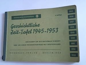 Bild des Verkufers fr Geschichtliche Zeit-Tafel 1945 - 1953. Der Kampf um die Nationale Einheit und um einen Friedensvertrag mit Deutschland zum Verkauf von Celler Versandantiquariat