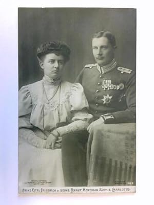 Postkarte: Prinz Eitel Friedrich u. seine Braut Herzogin Sophie Charlotte