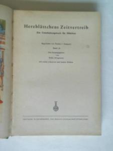 Image du vendeur pour Herzblttchens Zeitvertreib. Ein Unterhaltungsbuch fr Mdchen mis en vente par Celler Versandantiquariat