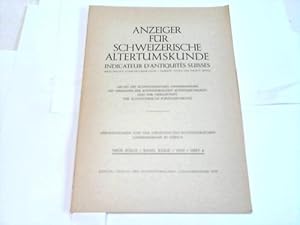 Bild des Verkufers fr Anzeiger fr Schweizerische Altertumskunde/Indicateur D'Antiquits Suisses zum Verkauf von Celler Versandantiquariat