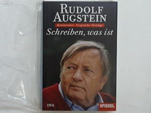 Bild des Verkufers fr Rudolf Augstein. Schreiben, was ist. Kommentare, Gesprche, Vortrge zum Verkauf von Celler Versandantiquariat