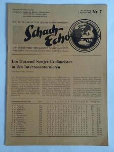 Schach-Echo. Die Zeitschrift für jeden Schachfreund - 40. Jahrgang 1982, Heft Nr. 7, (1. Aprilheft)