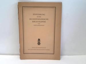 Seller image for Einfhrung in die Buchhndlerische Bibliographie for sale by Celler Versandantiquariat