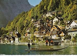 Bild des Verkufers fr Malerisches Salzkammergut. Hallstatt, die uralte Salzsiedlung aus der Keltenzeit, am Hallstttersee zum Verkauf von Celler Versandantiquariat