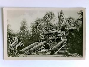Imagen del vendedor de Postkarte: Riesa a. d. Elbe - Freitreppe im Stadtpark a la venta por Celler Versandantiquariat