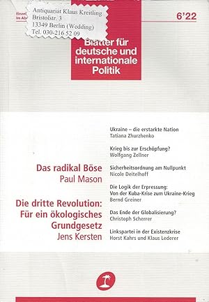 Blätter für deutsche und internationale Politik / Heft 6 /2022