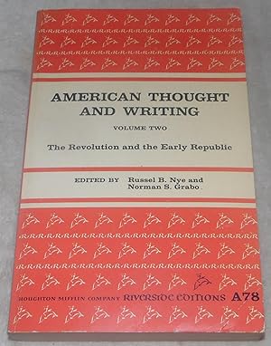 Seller image for American Thought and Writing, Volume Two, the Revolution and the Early Republic for sale by Pheonix Books and Collectibles