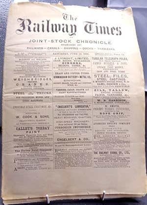 The Railway Times and Joint-Stock Chronicle. (Periodical) Single issue for June 12th 1886. 32 pages