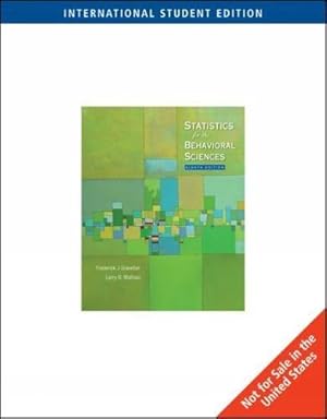 Imagen del vendedor de Statistics for the Behavioral Sciences, International Edition a la venta por WeBuyBooks